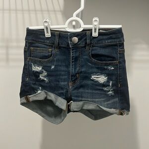 American Eagle high rise ripped shorts size 2